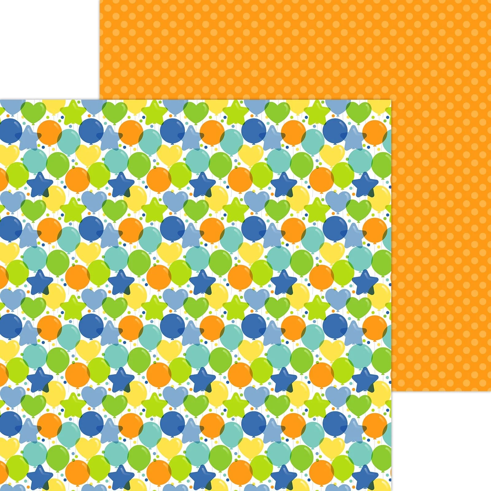 *Pre-Order* Doodlebug Balloons & Banners 12" x 12" Paper Birthday Balloons