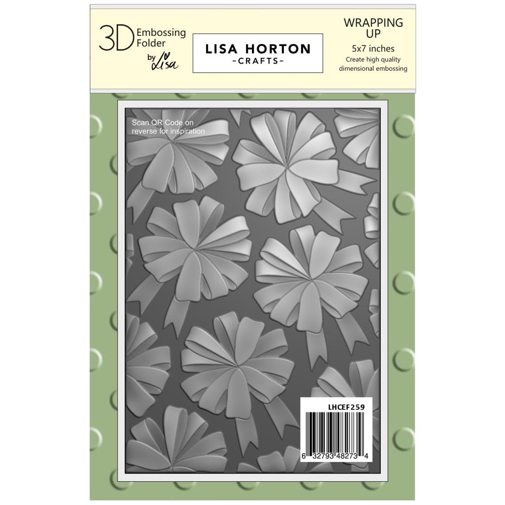 Lisa Horton Crafts 3D Embossing Folder Wrapping Up