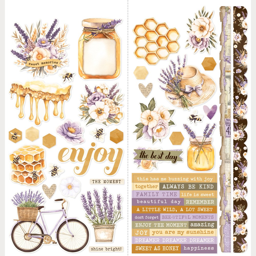 *Pre-Order* Simple Stories Lavender Fields 12" x 12" Paper Stickers Icons