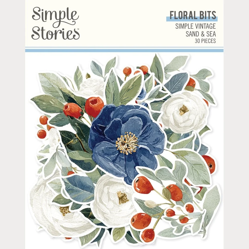 *Pre-Order* Simple Stories Simple Vintage Sand & Sea Floral Bits & Pieces