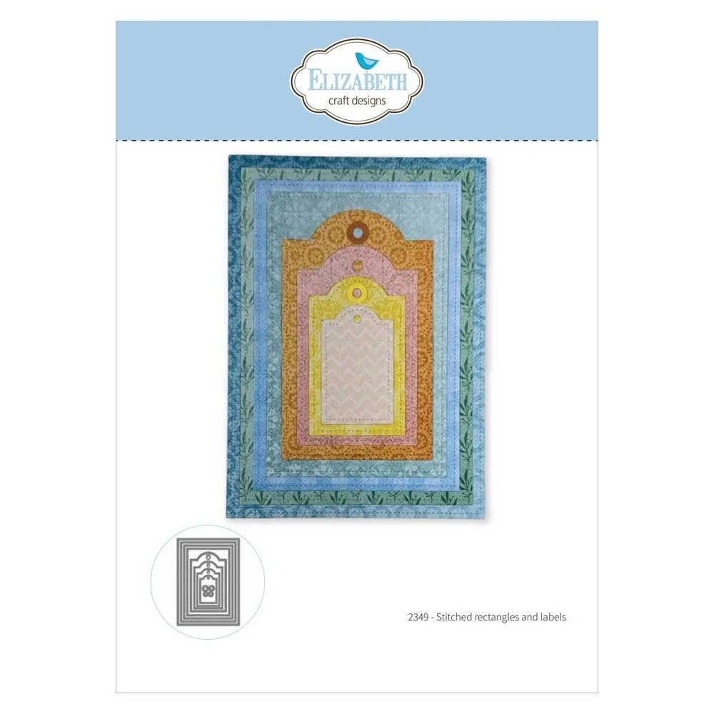 Elizabeth Crafts Designs Stitched Rectangles and Labels