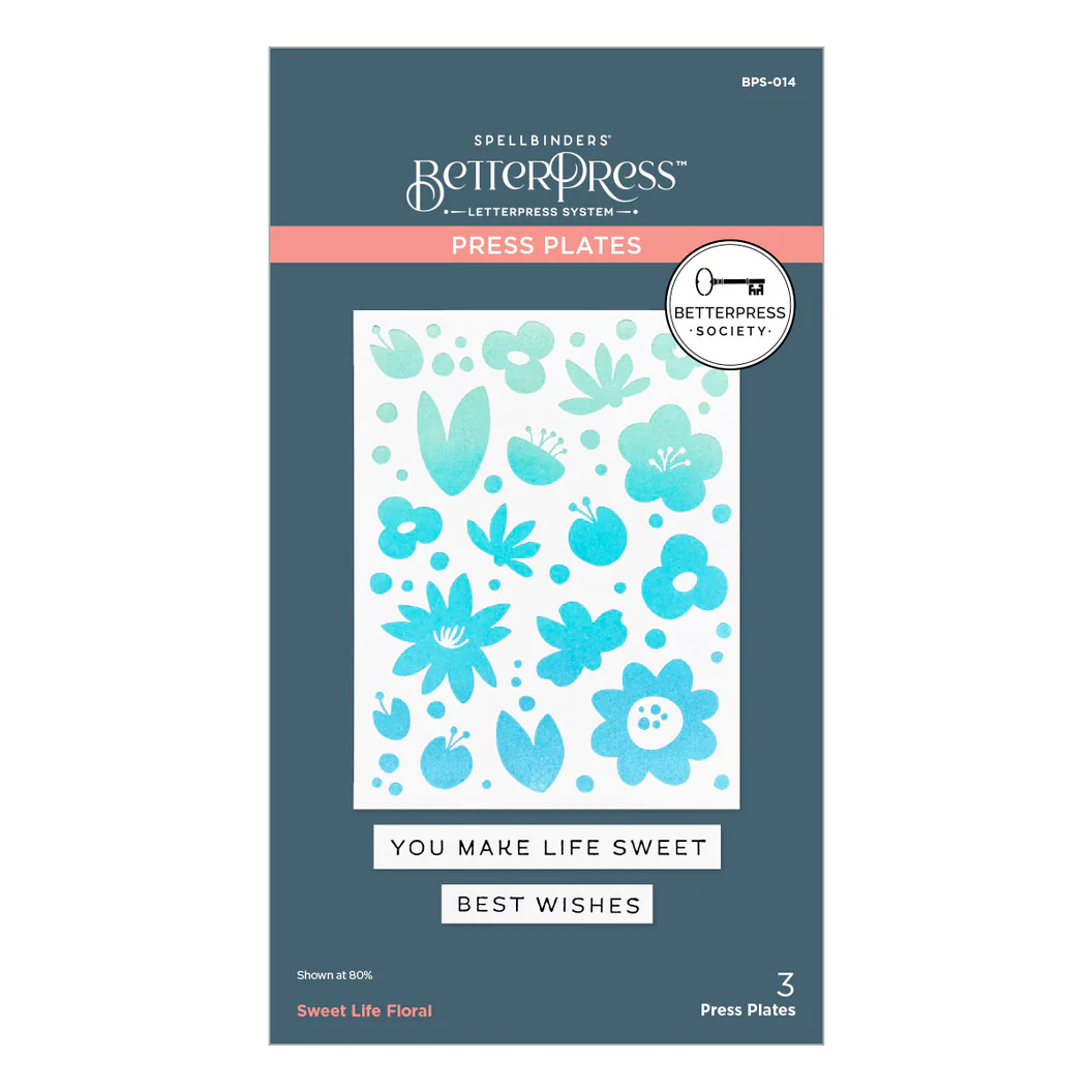Spellbinders Betterpress Sweet Life Floral Press Plates