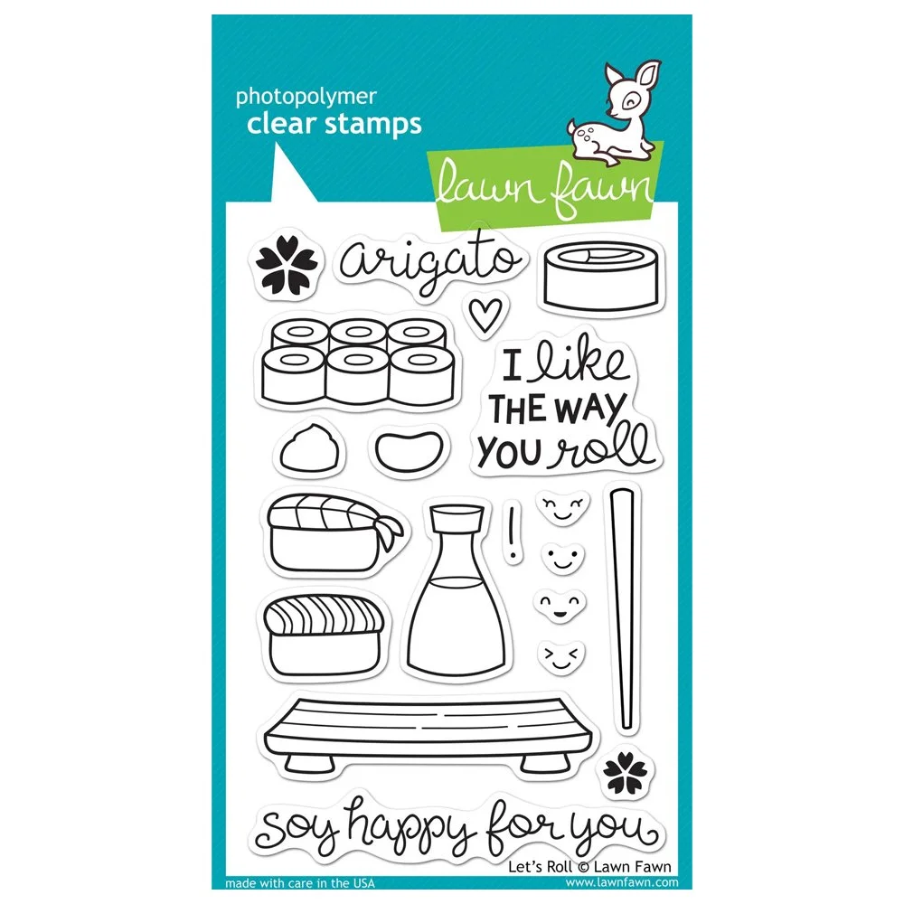 Lawn Fawn Clear Stamps Let's Roll