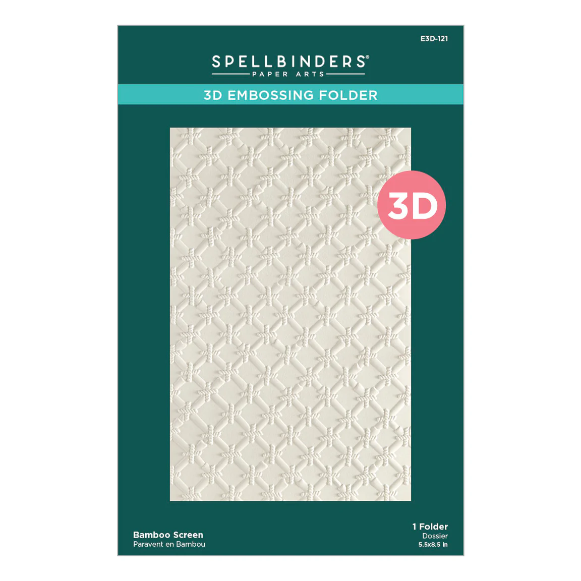 Spellbinders Bamboo Screen 3D Embossing Folder