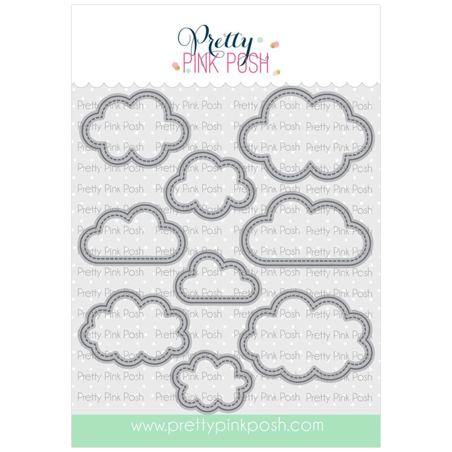 Pretty Pink Posh Decorative Stitched Clouds