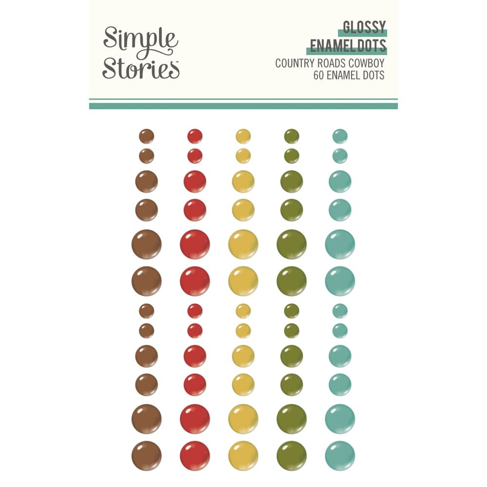 *Pre-Order* Simple Stories Country Roads Cowboy Enamel Dots