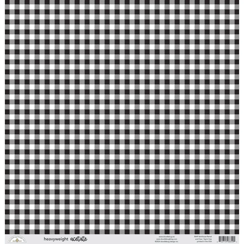 Doodlebug Farmhouse 12" x 12" Acetate Farmhouse Flannel