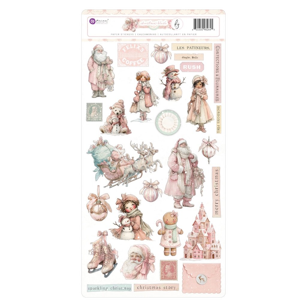 Prima Christmas Blush by Frank Garcia® Stickers