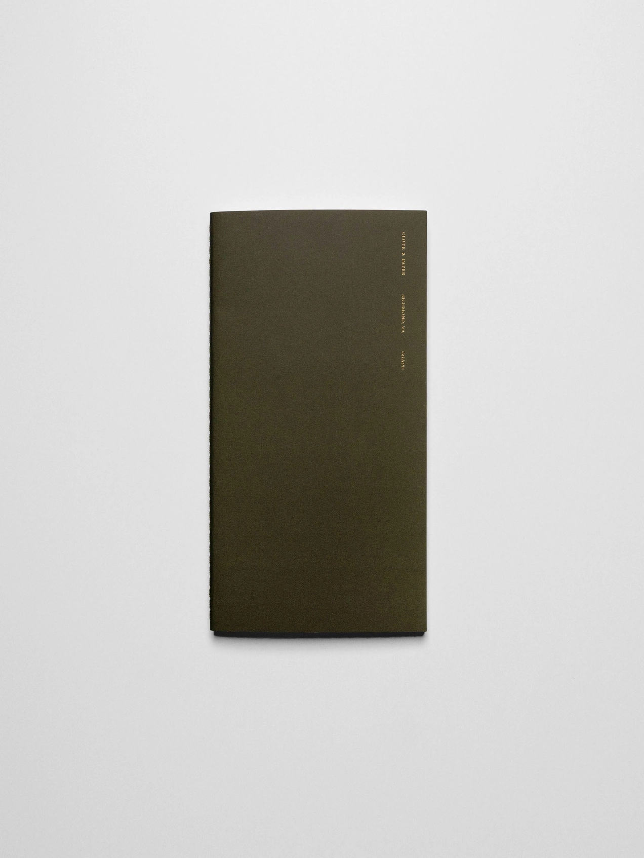 Cloth & Paper Travel Notebook Collection | A5 Slim Olive Graph