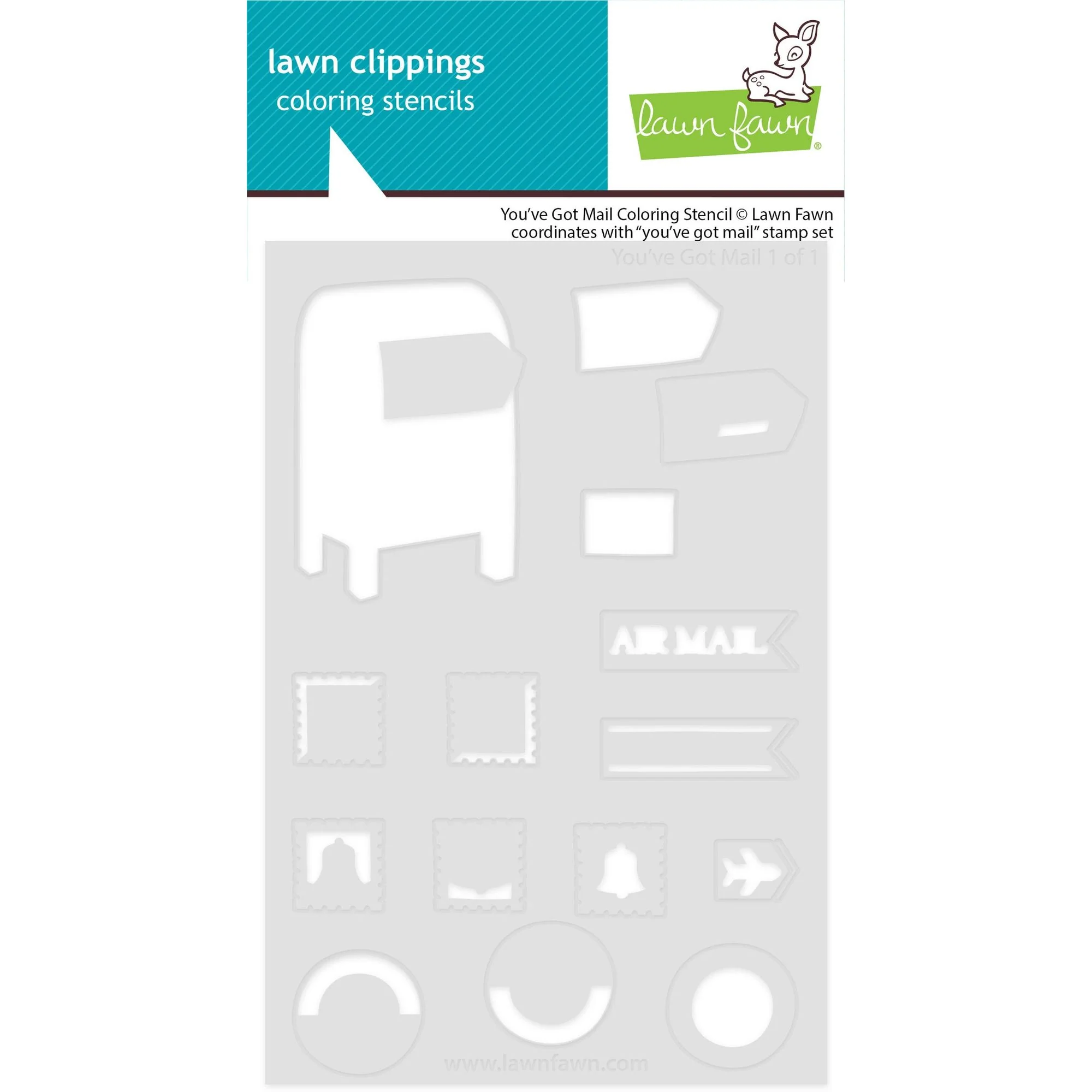Lawn Fawn You've Got Mail Coloring Stencil