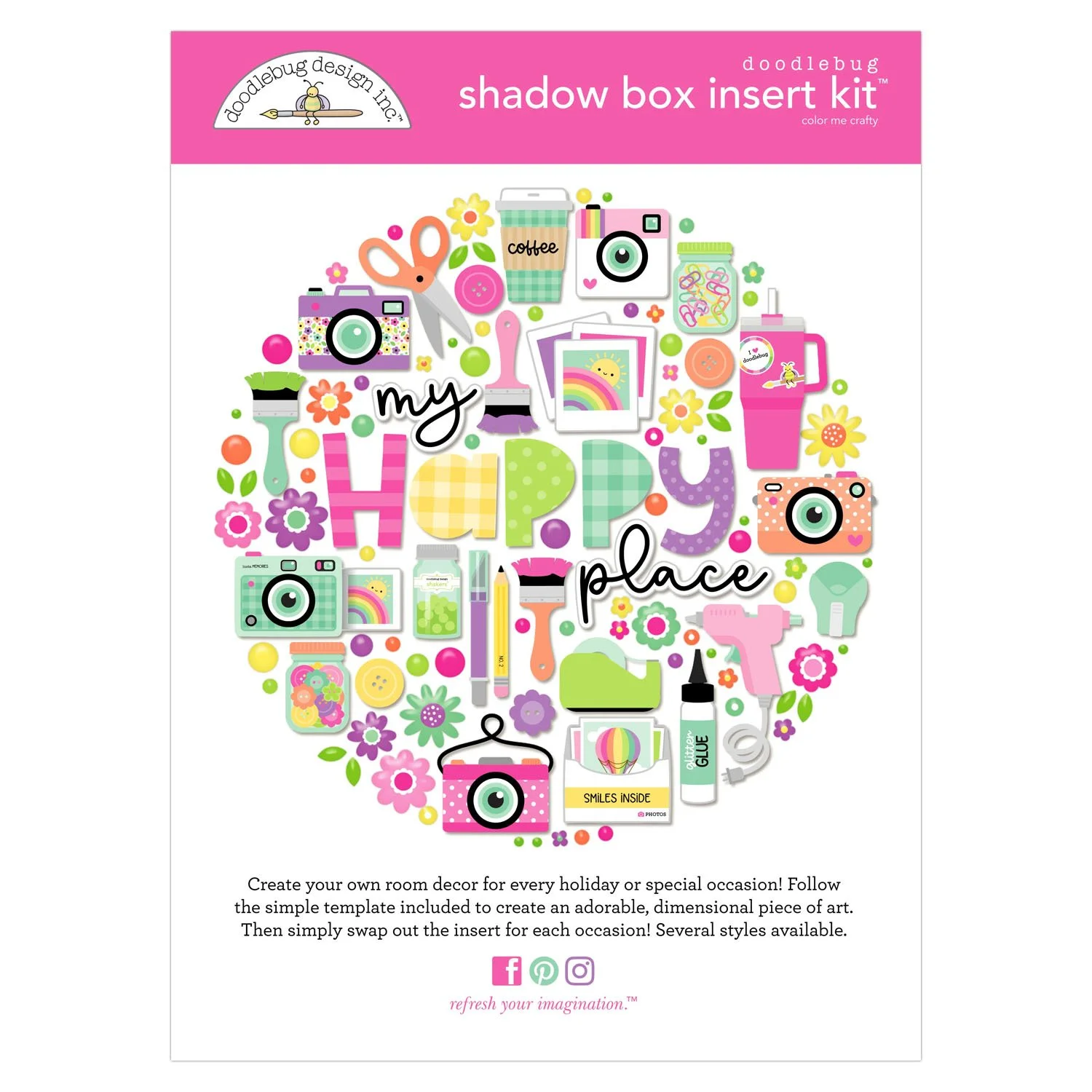 *Pre-Order* Doodlebug Color Me Crafty Crafty Shadow Box Kit
