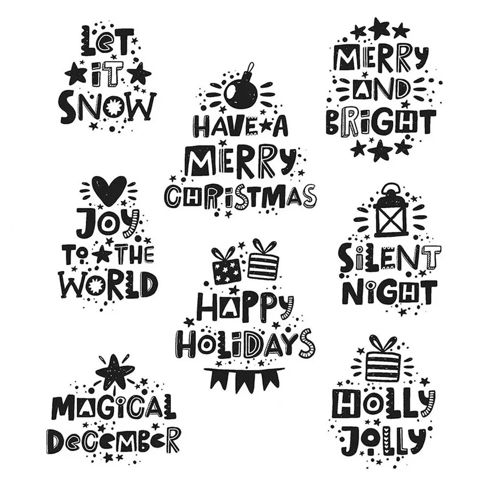 Tim Holtz Cling Stamps Holiday Whatnots