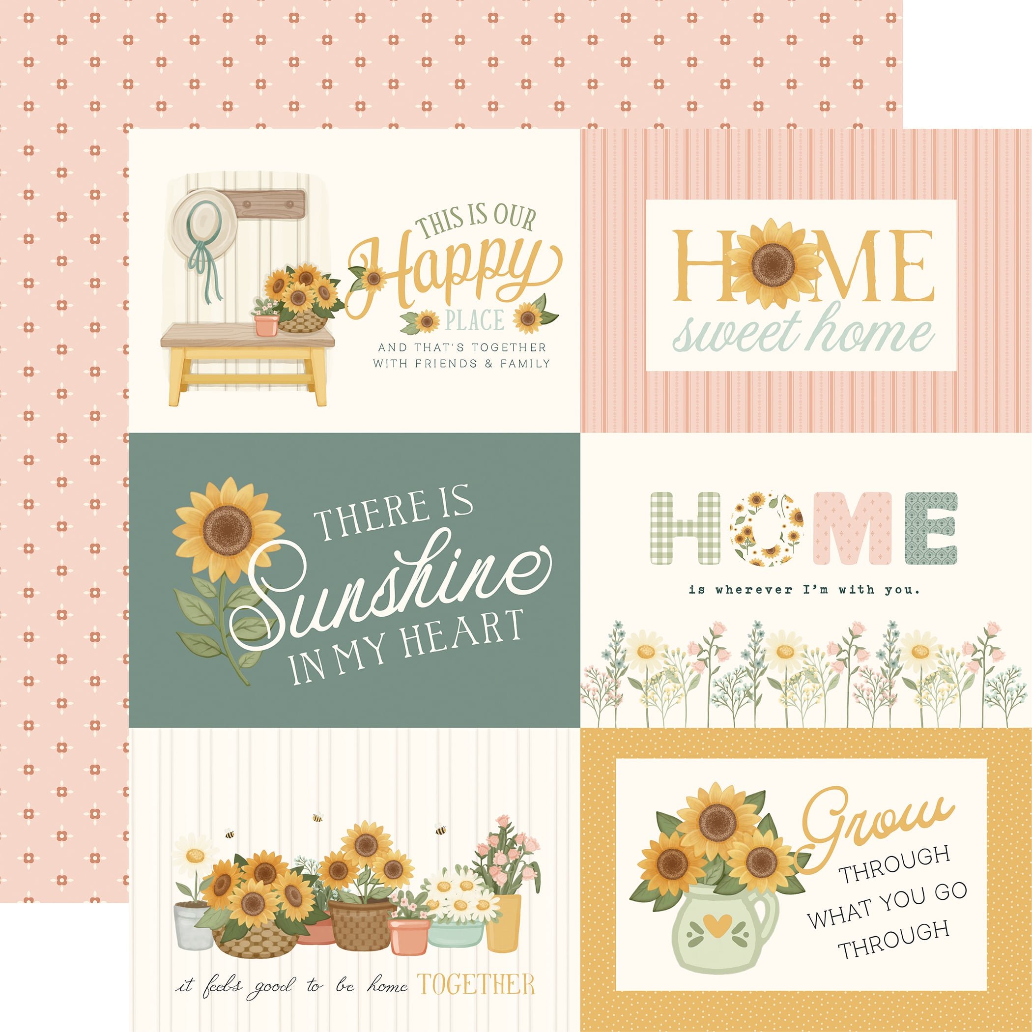 Carta Bella Home Sweet Home 12" x 12" Paper 6x4 Journaling Cards