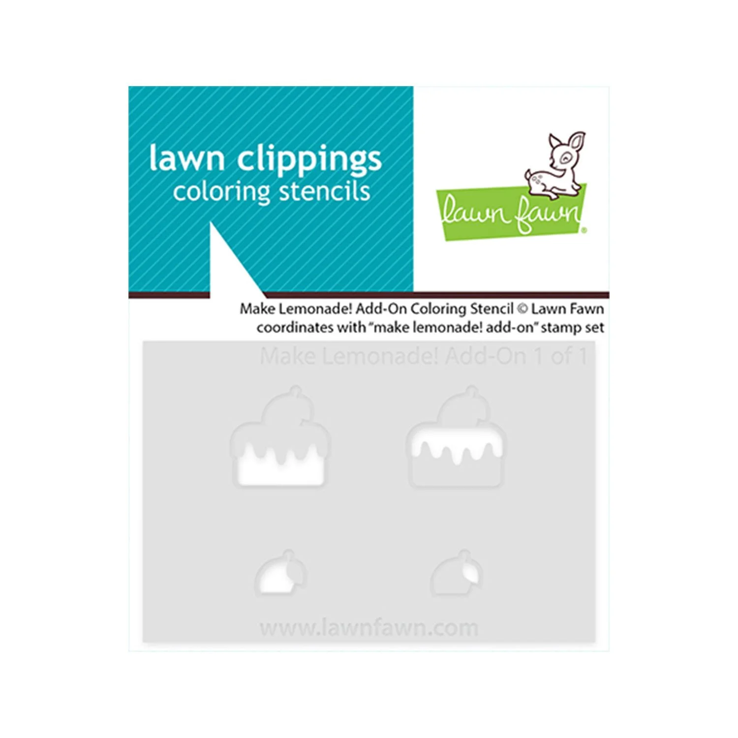 Lawn Fawn Coloring Stencil Make Lemonade Add-On