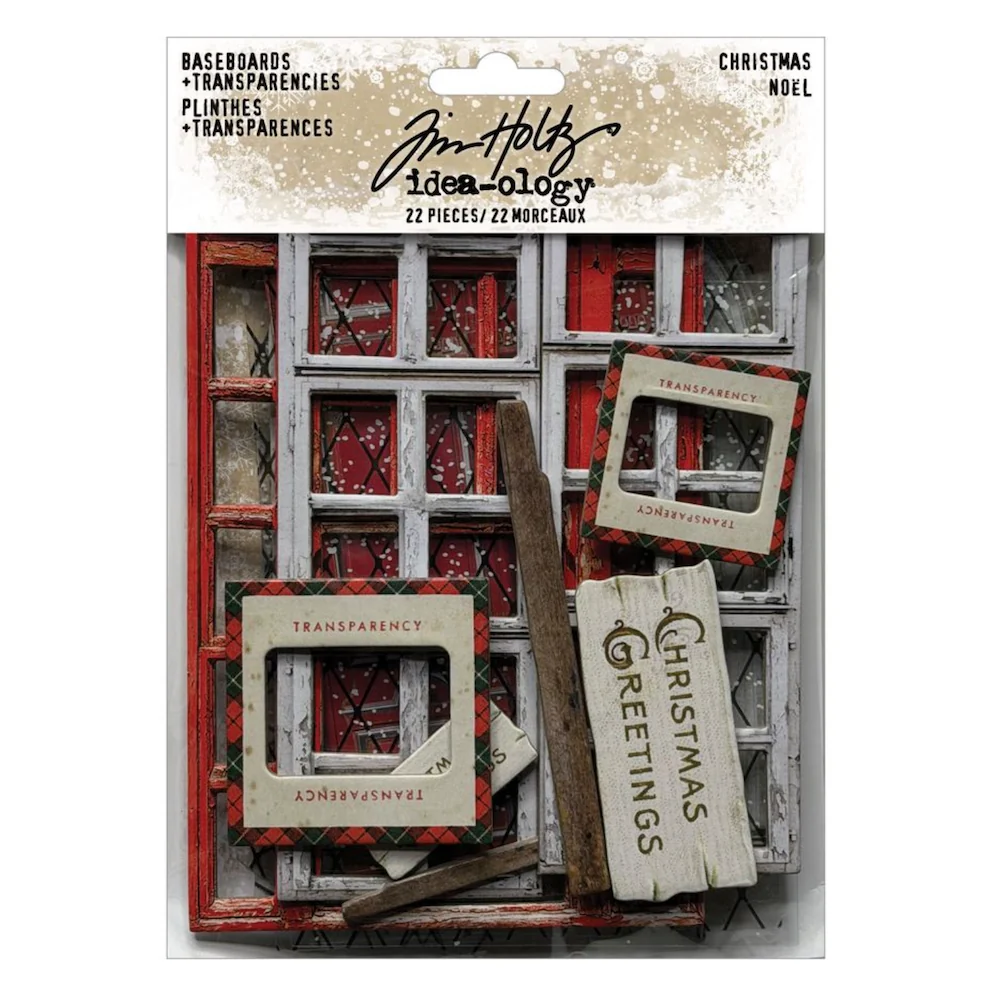 *Pre-Order* Tim Holtz Idea-Ology Christmas Baseboards and Transparencies
