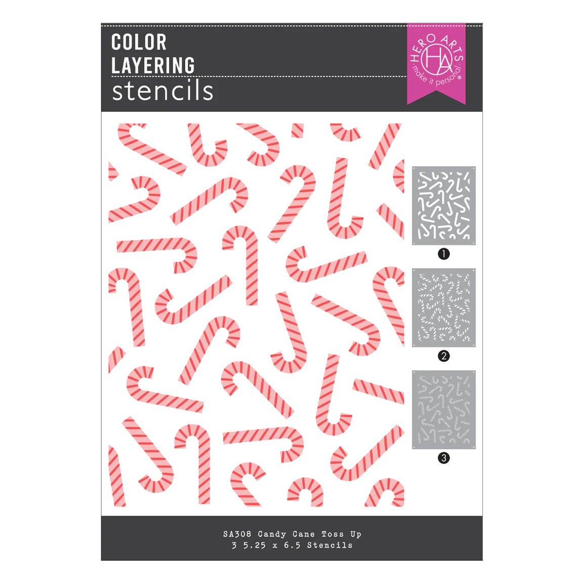 Hero Arts Candy Cane Toss Up Stencil