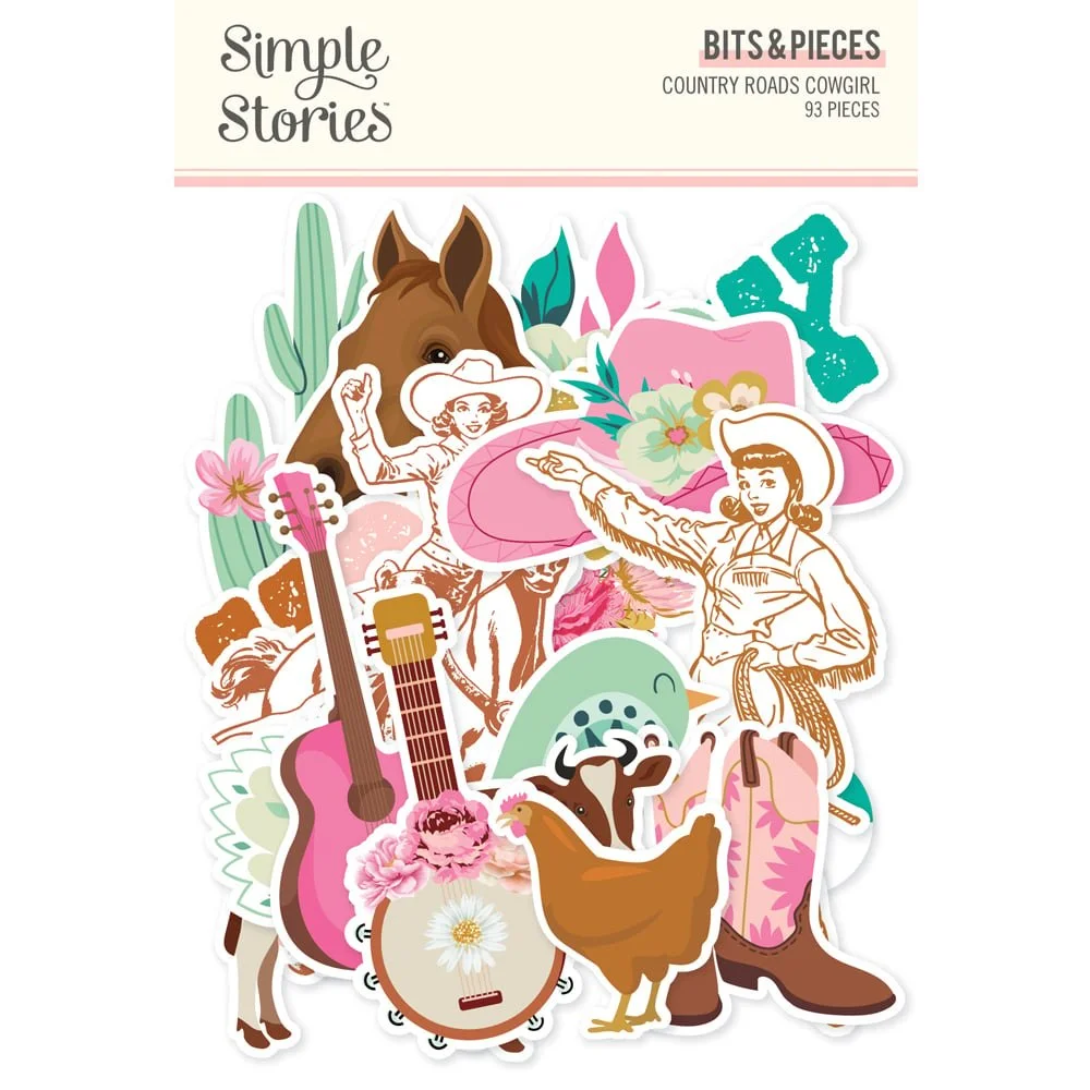 *Pre-Order* Simple Stories Country Roads Cowgirl Bits & Pieces