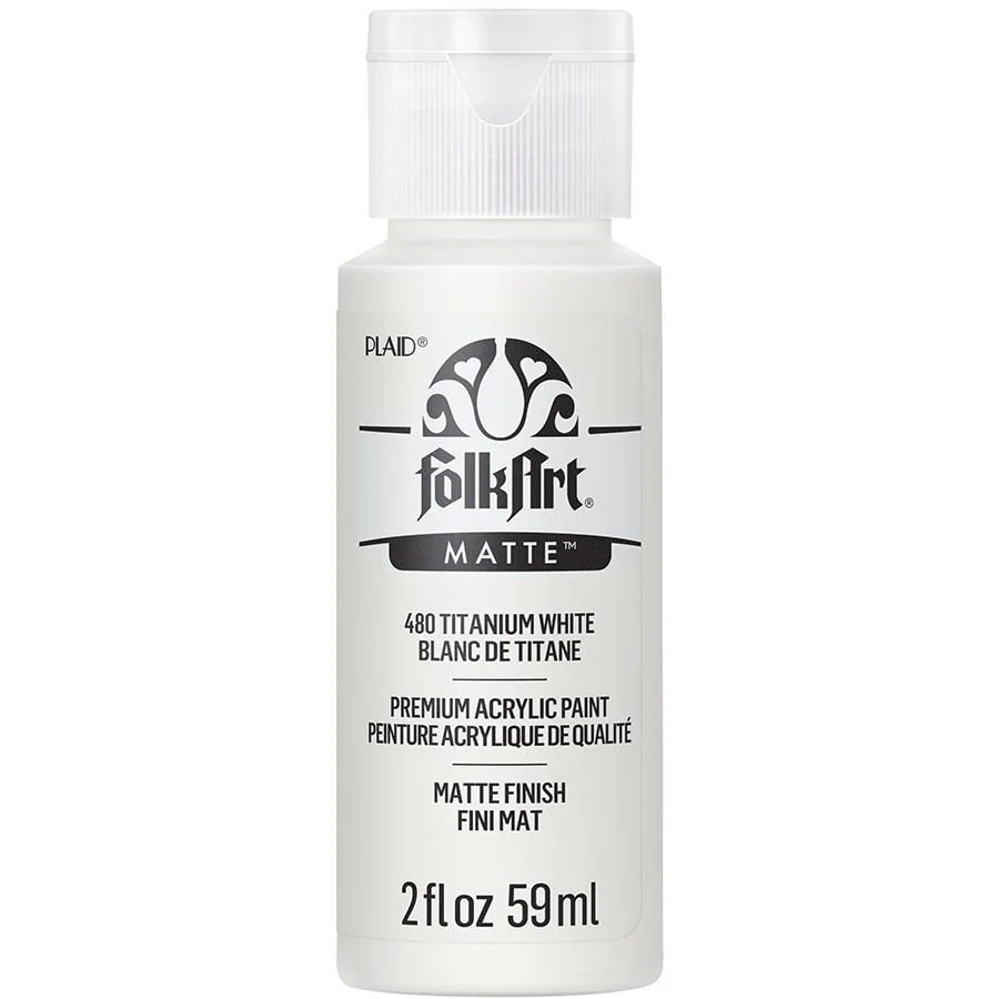 Folk Art Acrylic Paint Titanium White