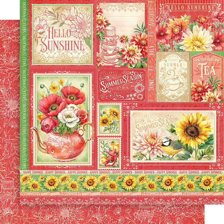 Graphic 45 Season To Celebrate 12" x 12" Paper Summer Cut Apart
