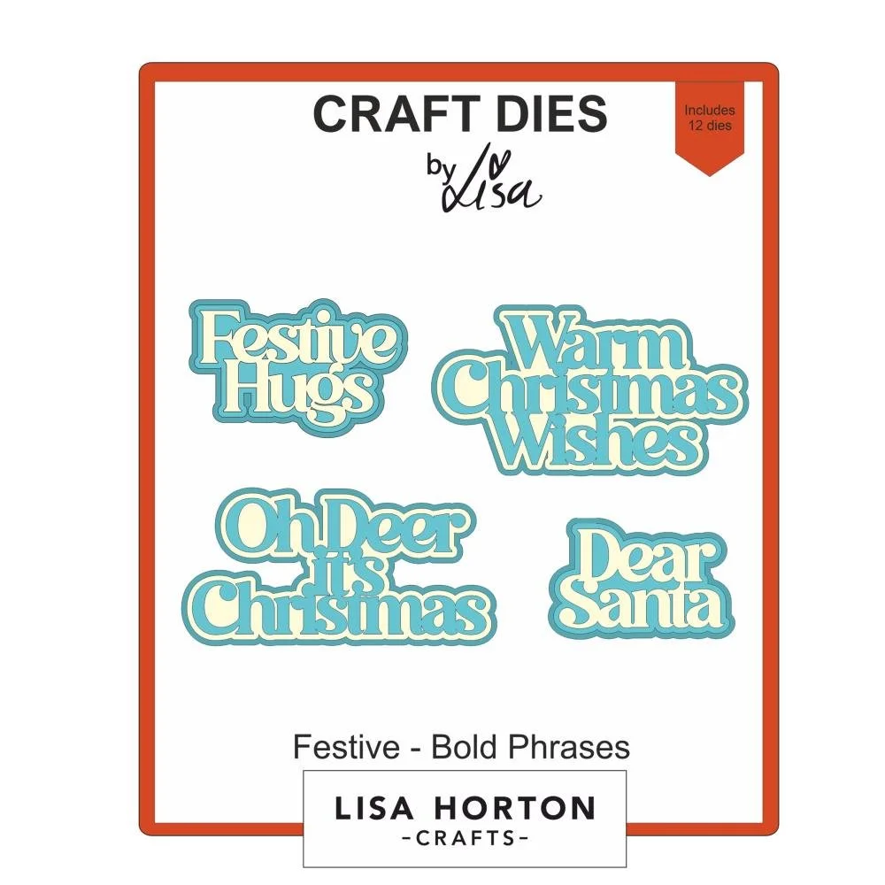Lisa Horton Craft Dies Festive Bold Phrases