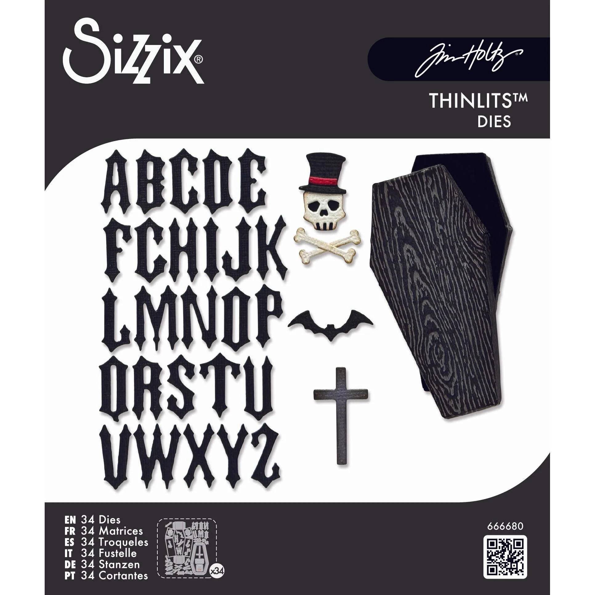 Tim Holtz Sizzix Vault Coffin Box Thinlits Dies
