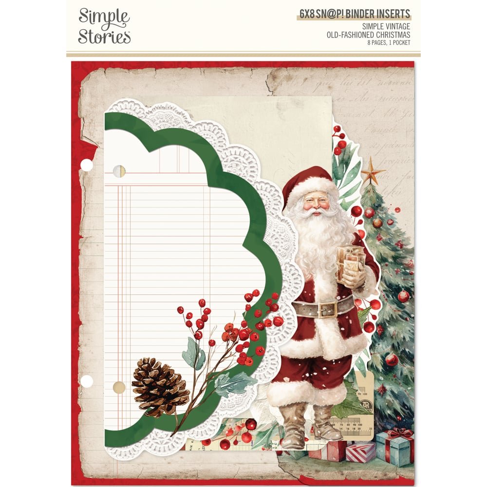 *Pre-Order* Simple Stories Simple Vintage Old Fashioned Christmas SN@P! Binder Inserts