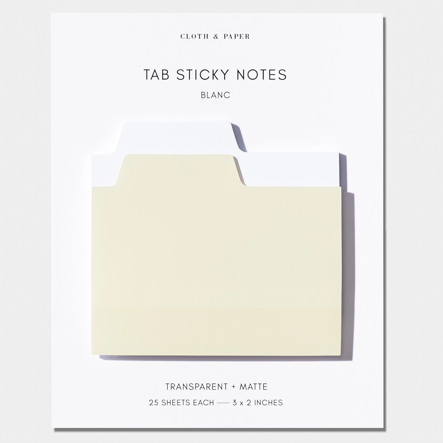 Cloth & Paper Blank Tab Sticky Note Set
