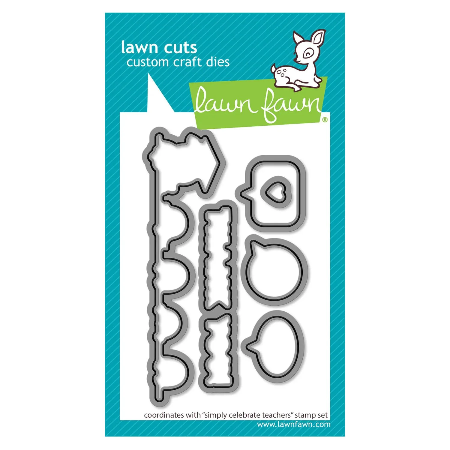 Lawn Fawn Simply Celebrate Teachers Coordinating Die