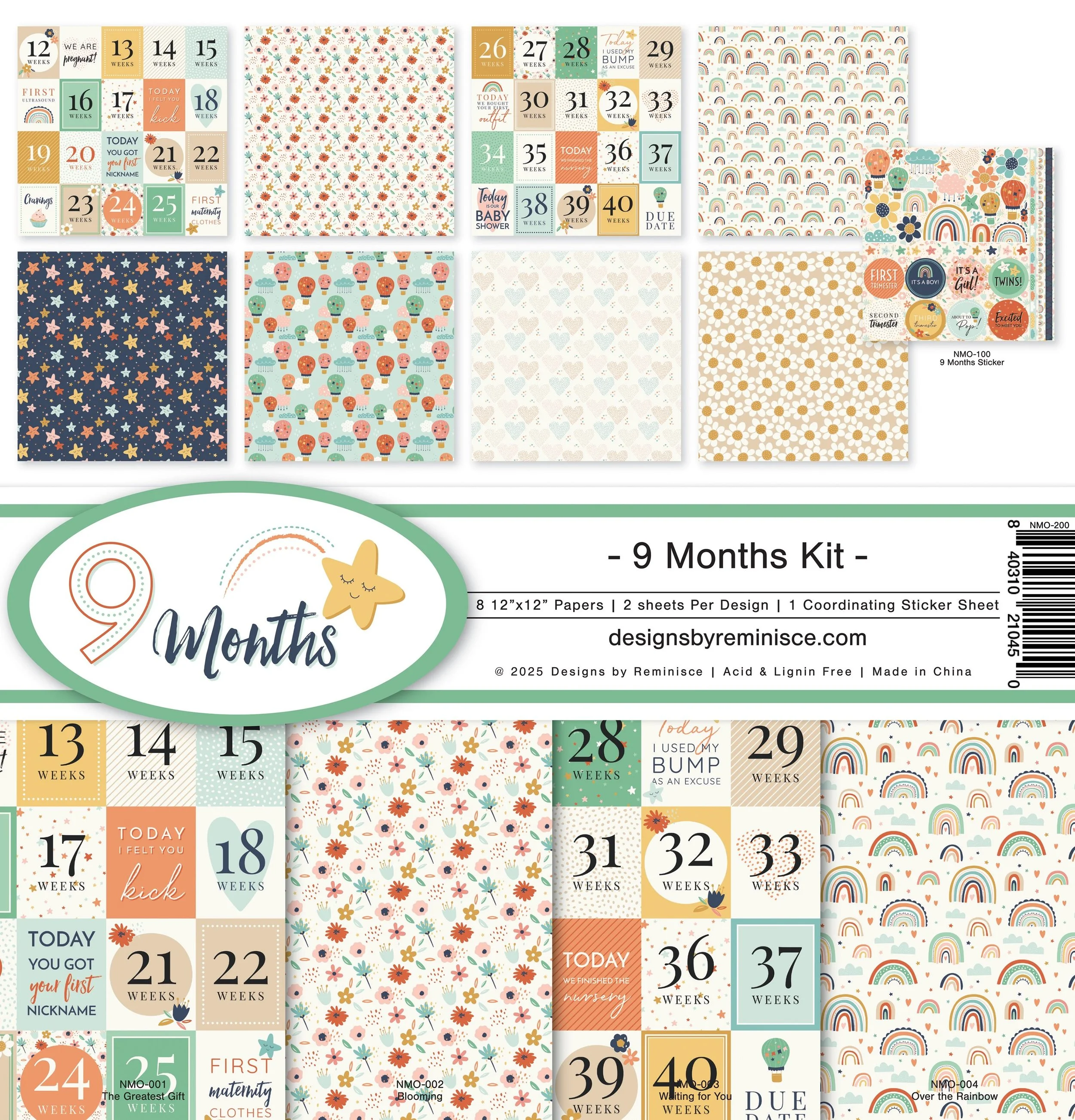 Reminisce 9 Months 12x12 Collection Kit