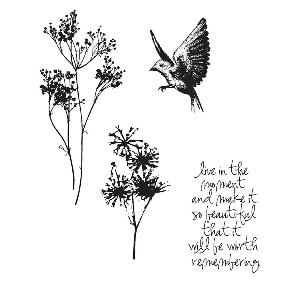 Tim Holtz Cling Stamps Nature's Moments