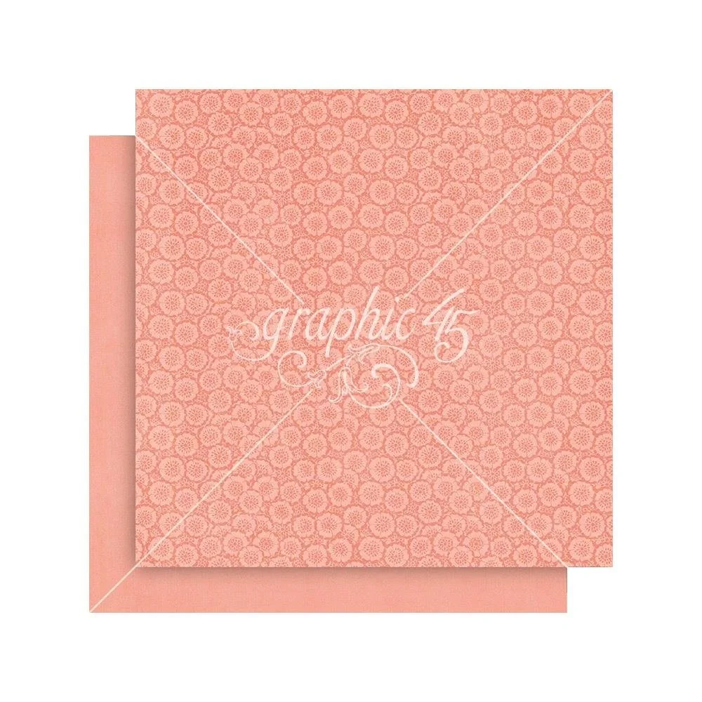 Graphic 45 Fairy Boutique 12" x 12" Paper Posey Pink Pattern & Solid