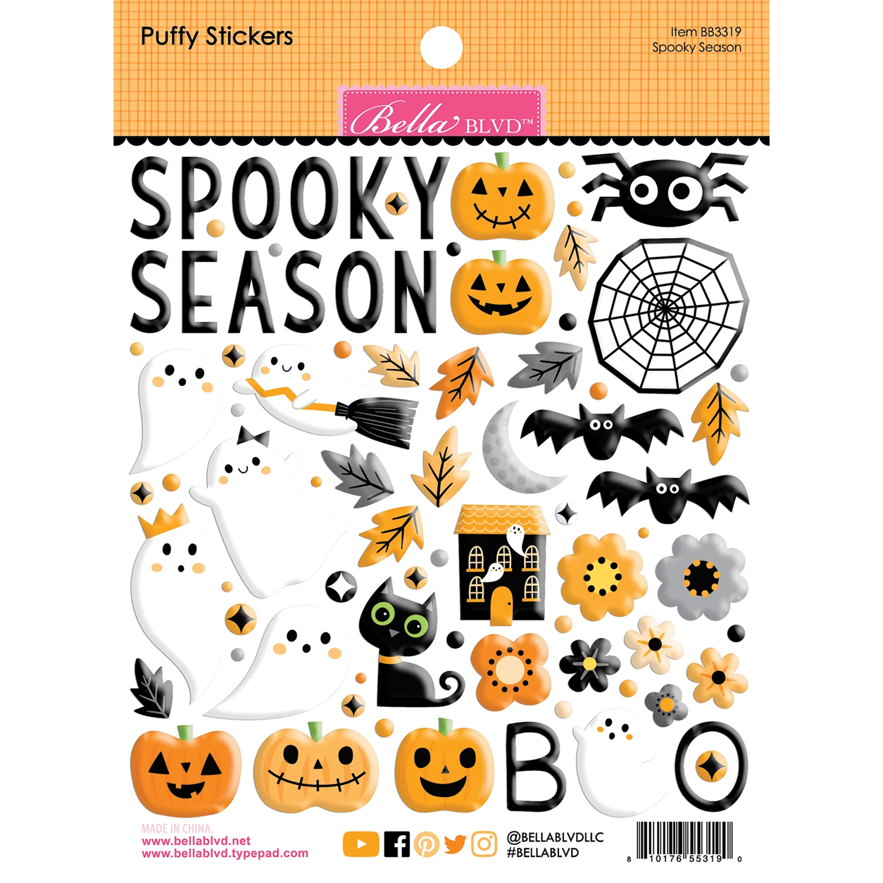 *Pre-Order* Bella Blvd. Boo To You Puffy Stickers