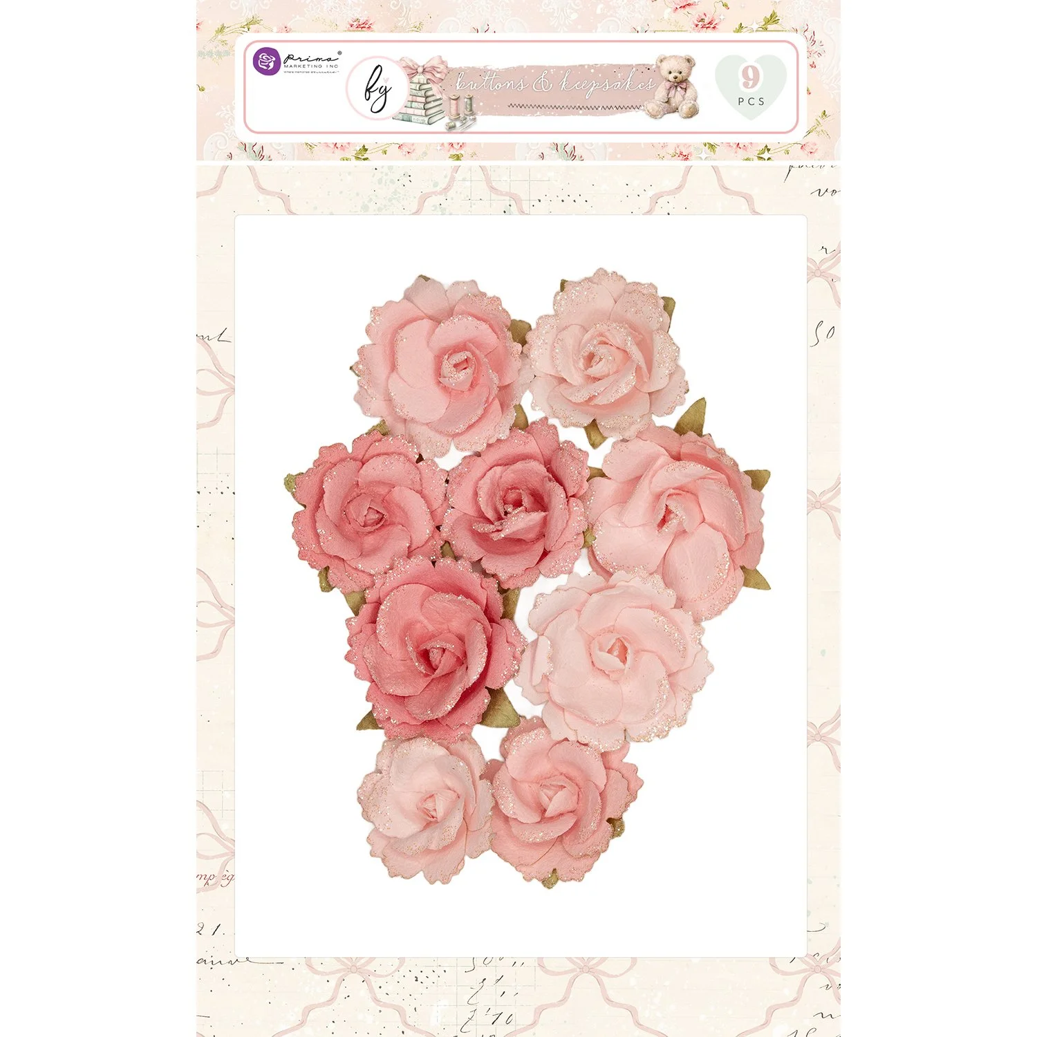 Prima Buttons & Keepsakes by Frank Garcia® Flowers Enveloped Roses