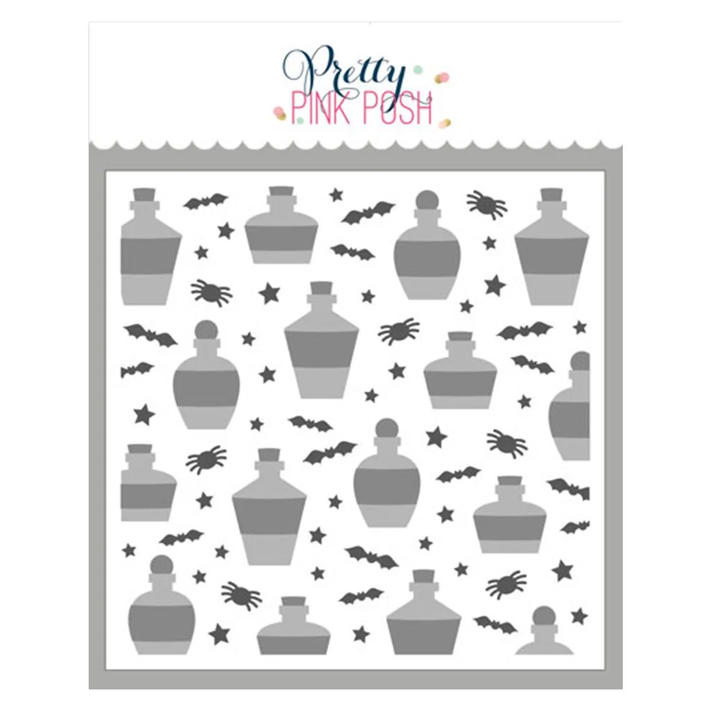 Pretty Pink Posh Layered Potion Bottle Layered Stencil 3 Layer
