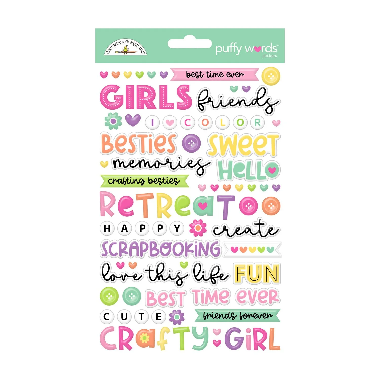 *Pre-Order* Doodlebug Color Me Crafty Puffy Words