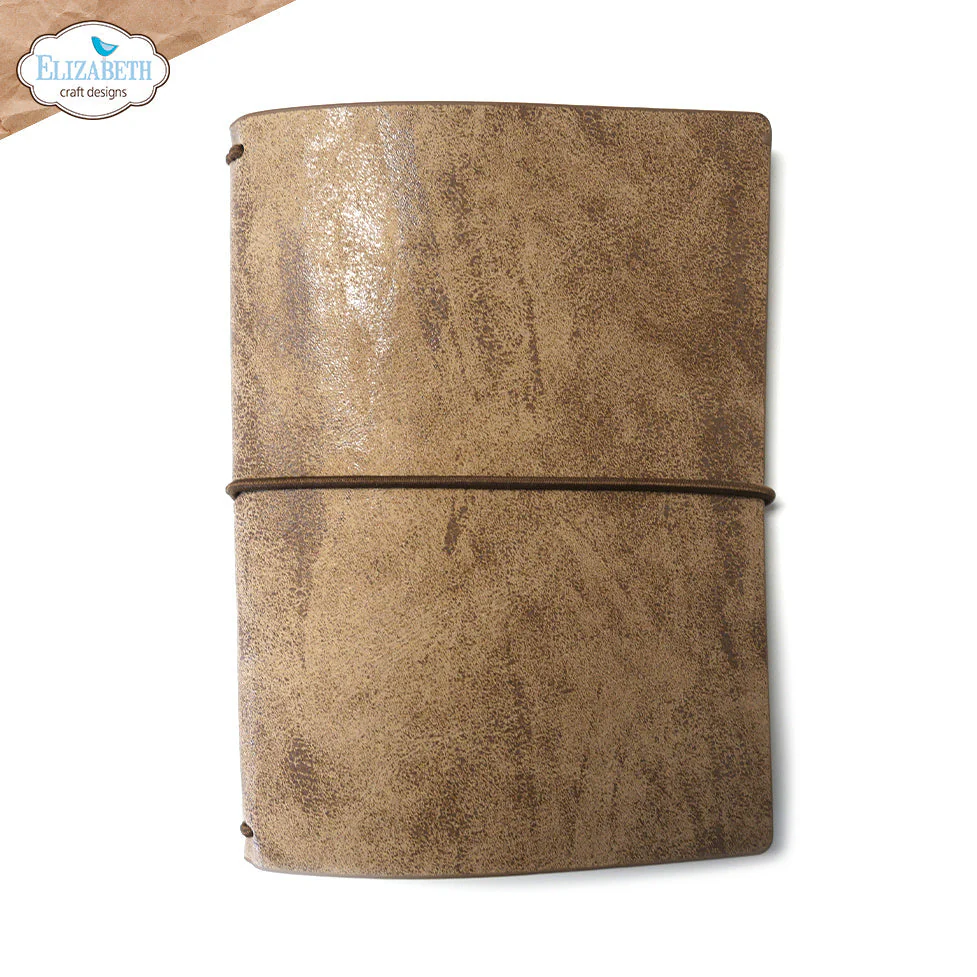 Elizabeth Craft Designs Stonewashed Brown Passport Art Journal