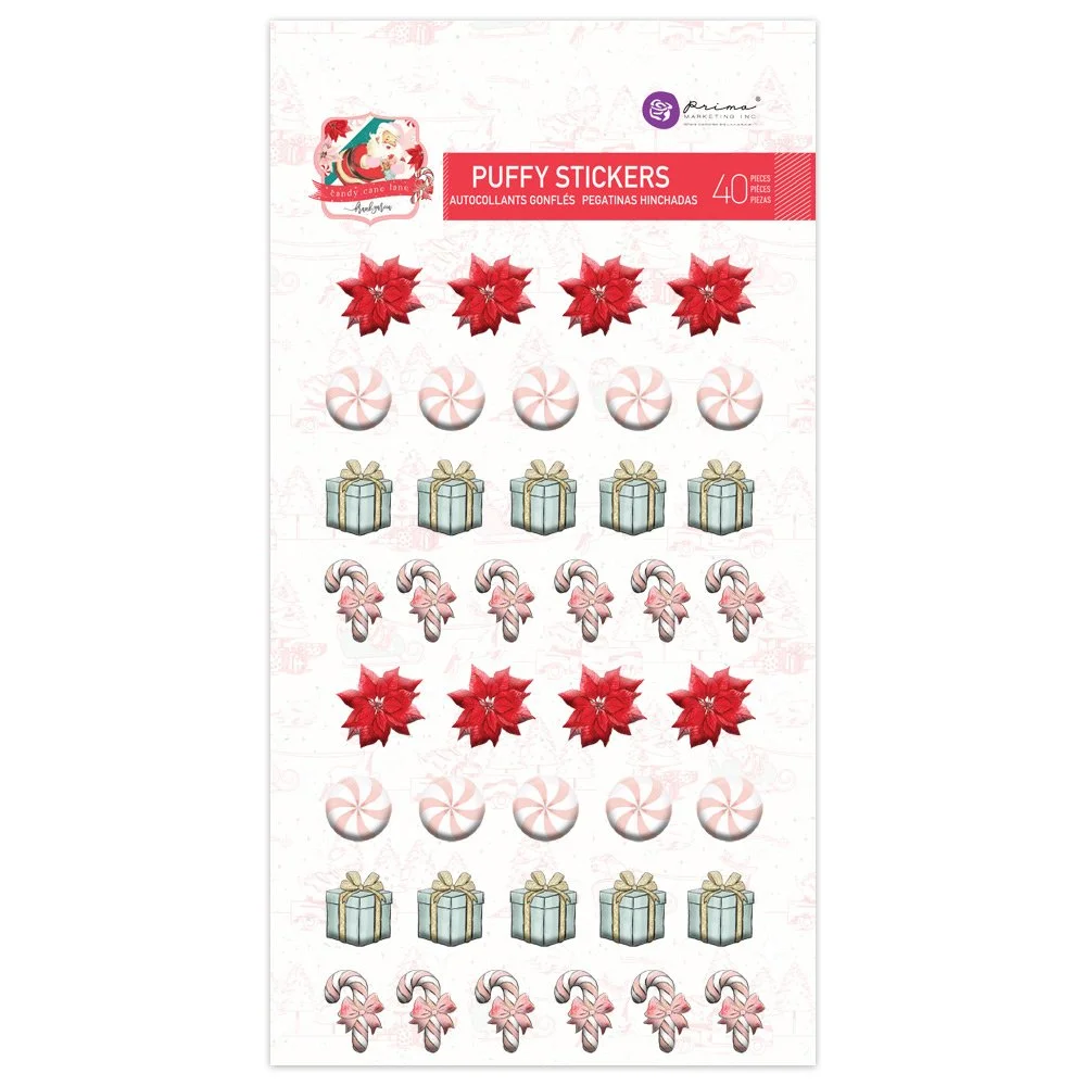 Candy Cane Lane Puffy Stickers 2