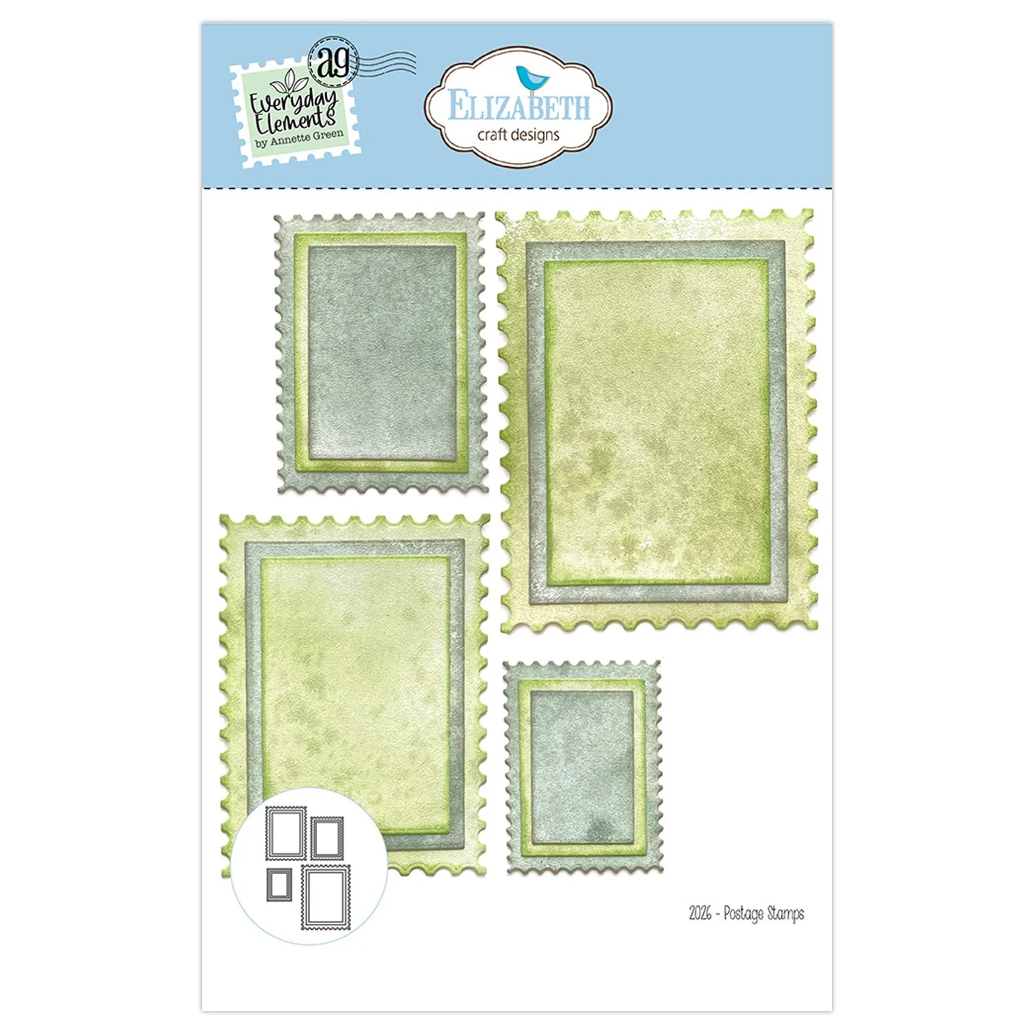 Elizabeth Crafts Designs Metal Dies Postage Stamps