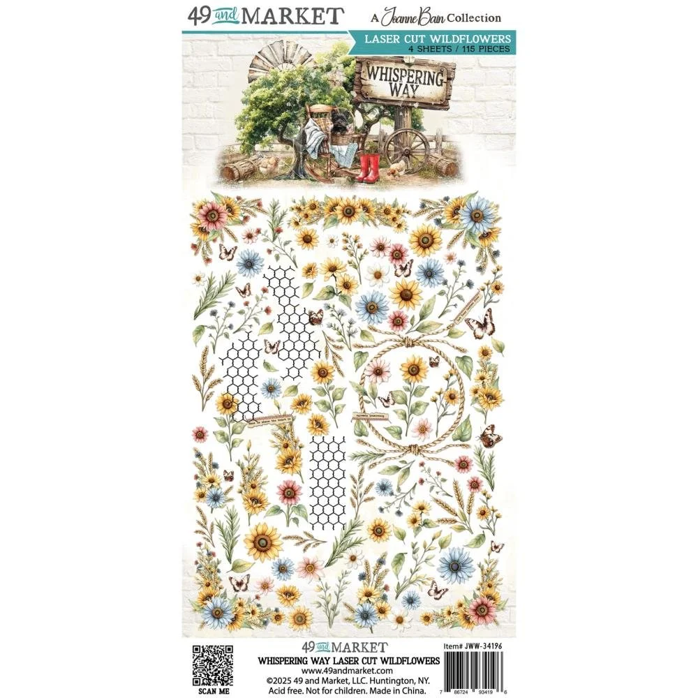 *Pre-Order* 49 & Market Whispering Way Laser Cut Outs Wildflowers