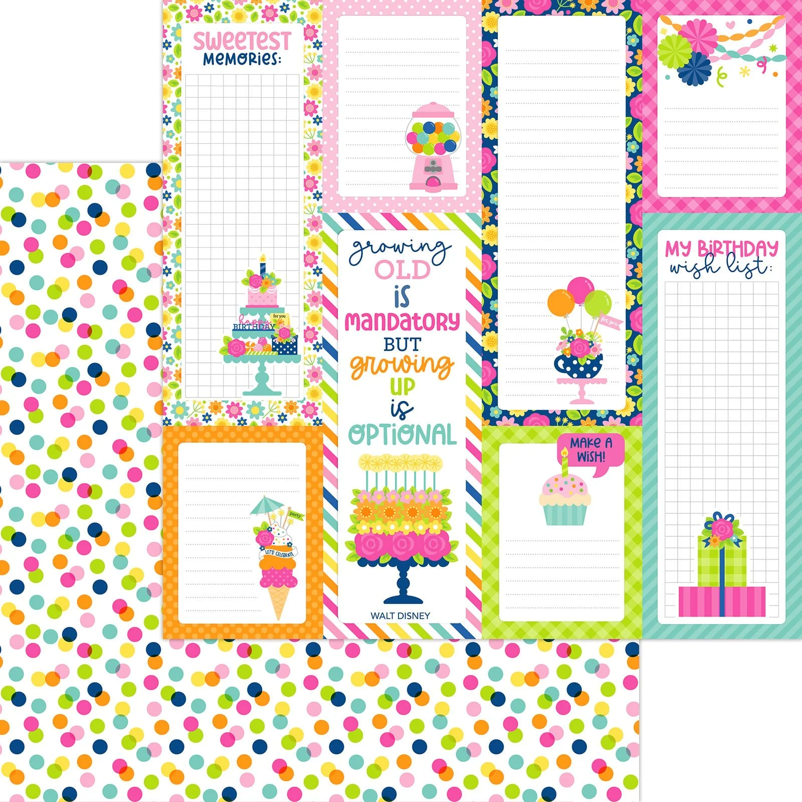 *Pre-Order* Doodlebug Cupcakes & Candles 12" x 12" Paper Surprise Party