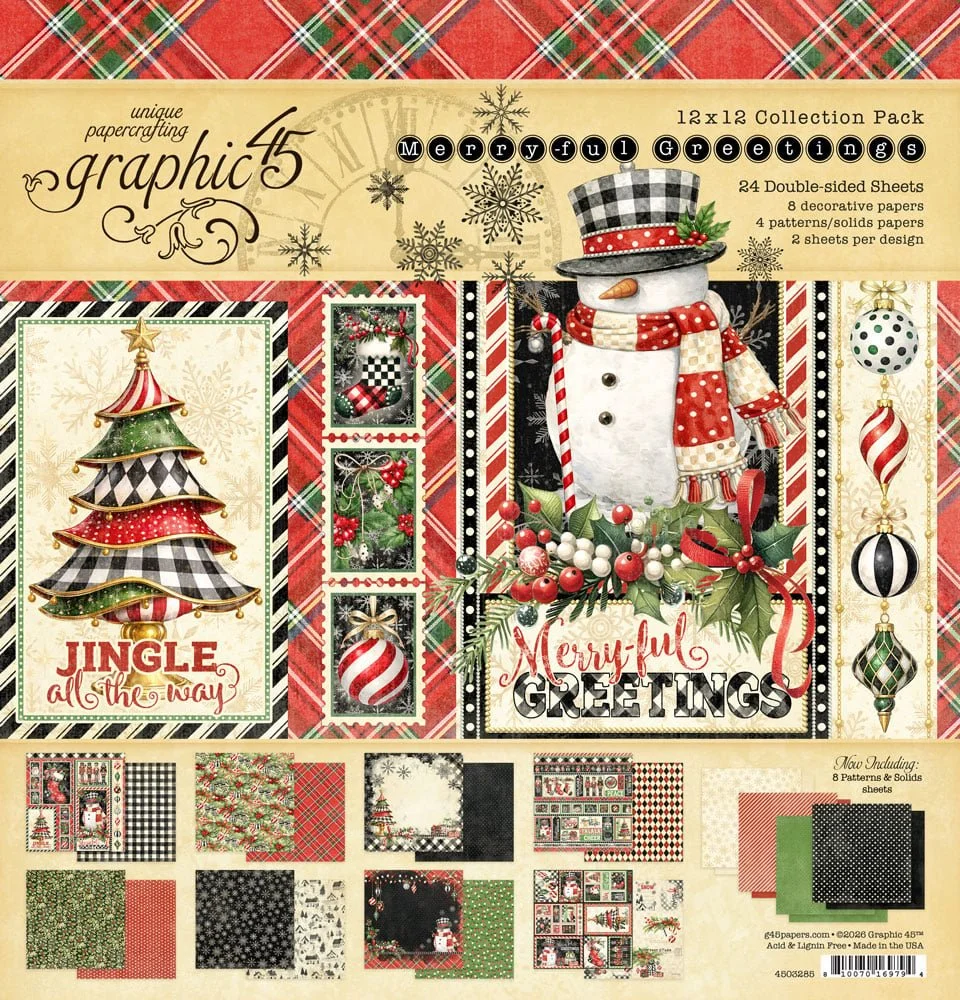 *Pre-Order* Graphic 45 Merry-ful Greetings 12" x 12" Collection Kit