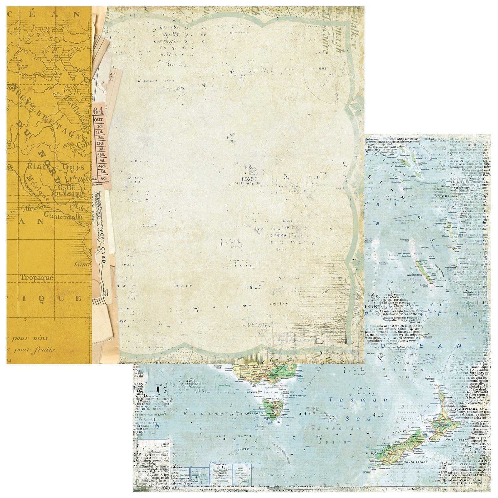 49 & Market Travel Diaries 12" x 12" Paper Vintage Map