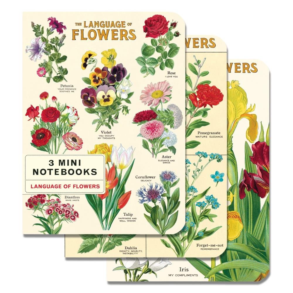 Cavallini Mini Notebooks Language Of Flowers