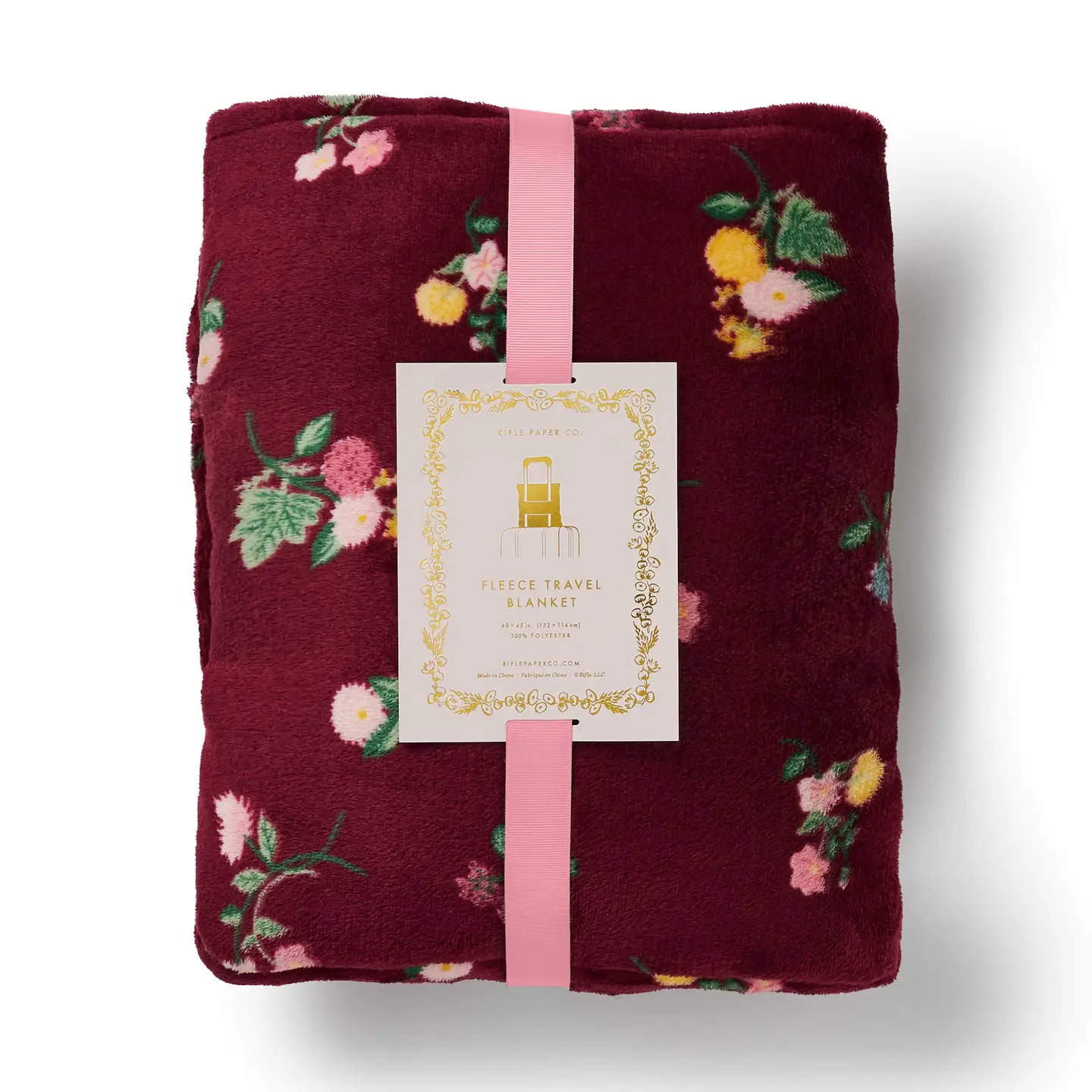 Rifle Paper Co. Ditsy Dahlia Travel Fleece Blanket
