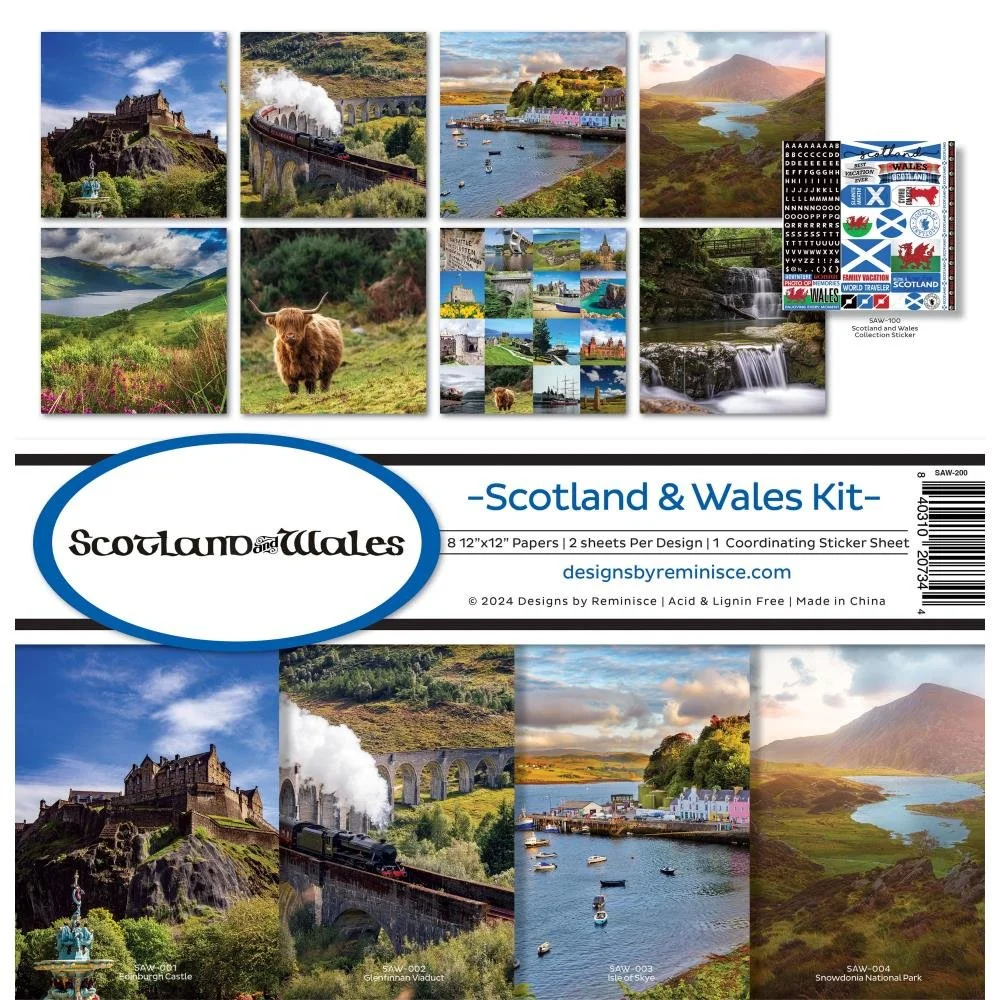 Reminisce Collection Kit 12"X12" Scotland and Wales