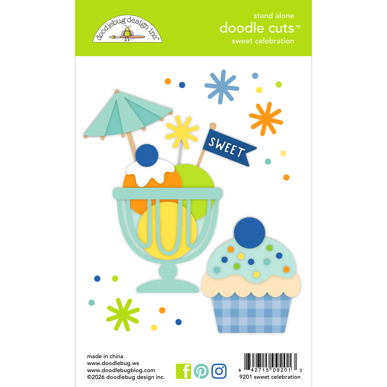 *Pre-Order* Doodlebug Balloons & Banners Sweet Celebration Doodle Cuts