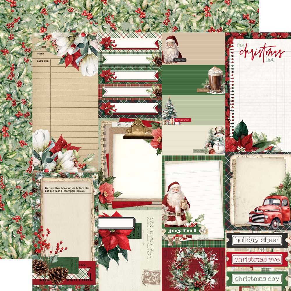 *Pre-Order* Simple Stories Simple Vintage Old Fashioned Christmas 12" x 12" Paper Journal Elements