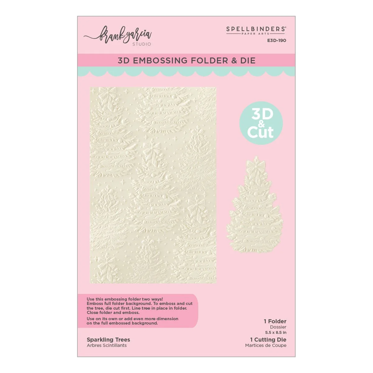 Spellbinders Sparkling Trees 3D Embossing Folder by Frank Garcia®