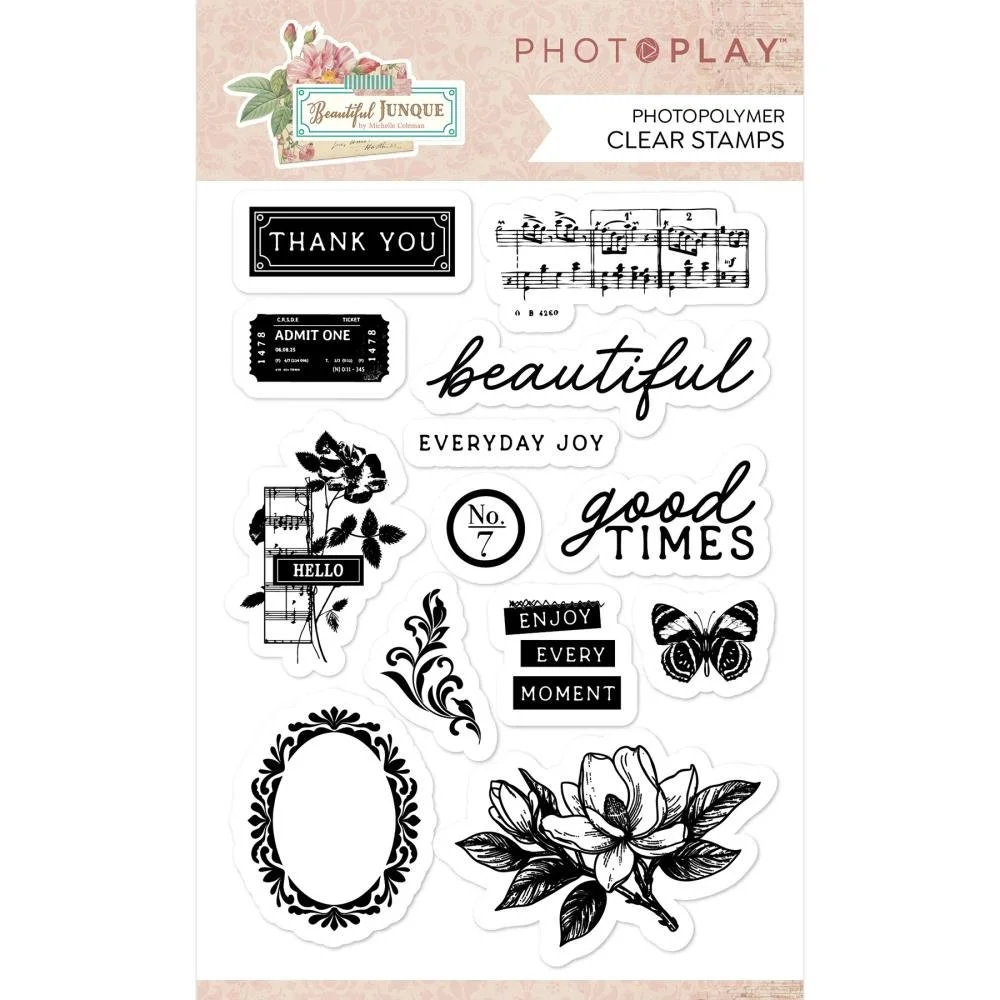 Photoplay Beautiful Junque Clear Stamps