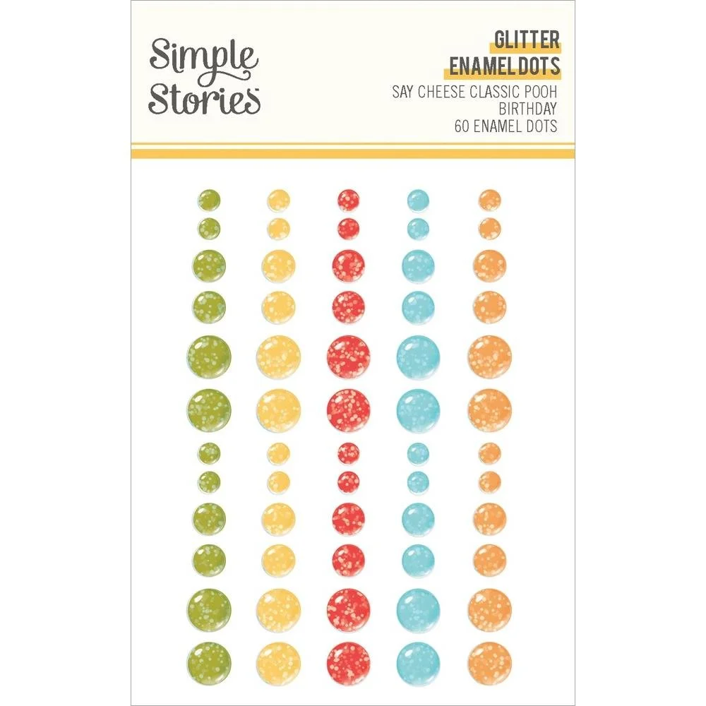 Simple Stories Say Cheese Classic Pooh Birthday Enamel Dots